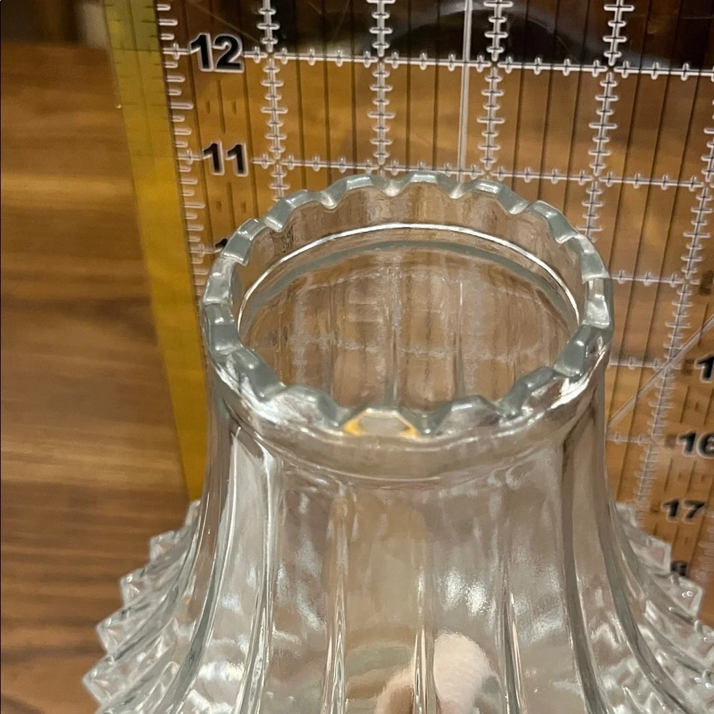 Vintage Crystal Diamond Point‎ Oil Lamp